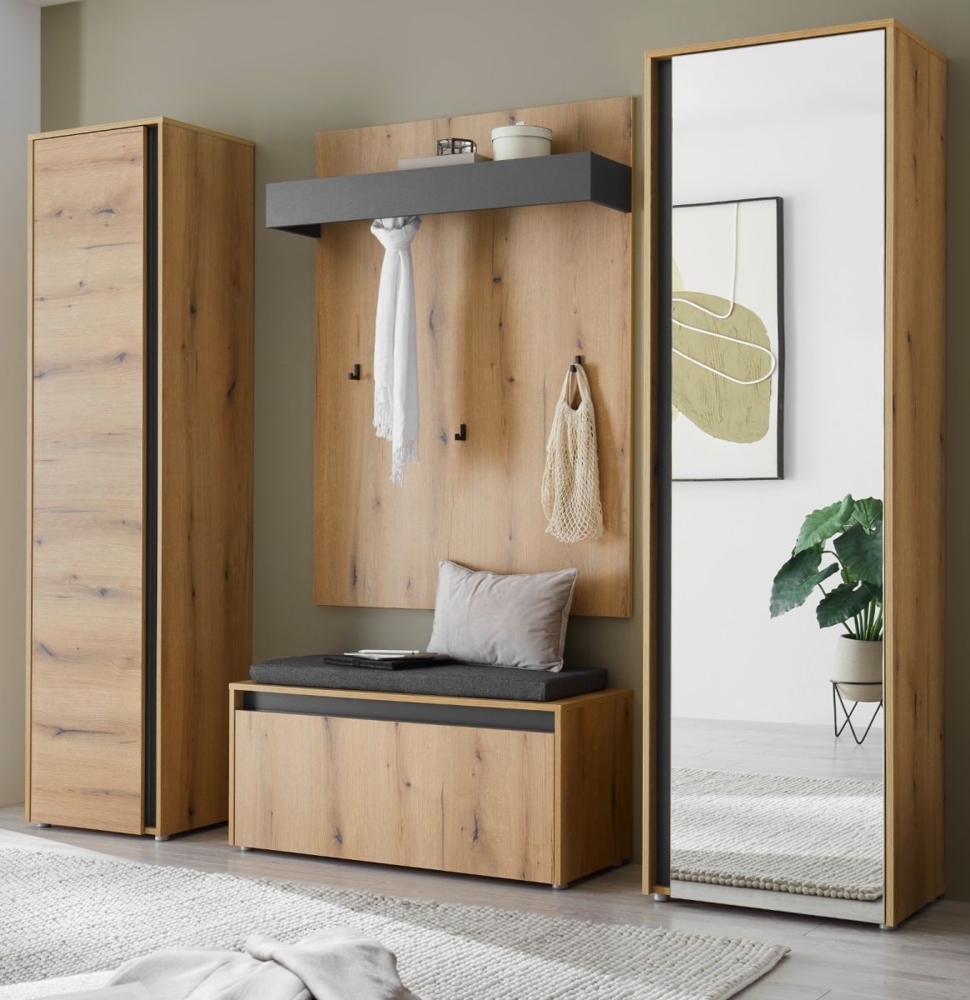 Garderobe Set 5-tlg. Center in Eiche 230 x 200 cm Bild 1