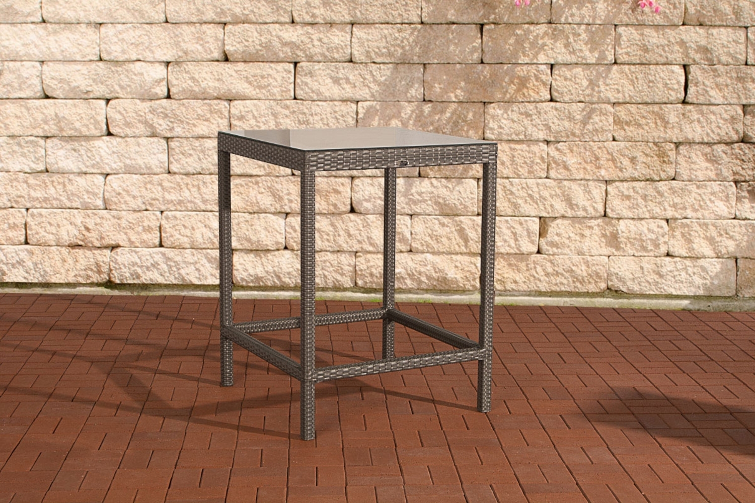 CLP Polyrattan Tisch Alia,grau Bild 1