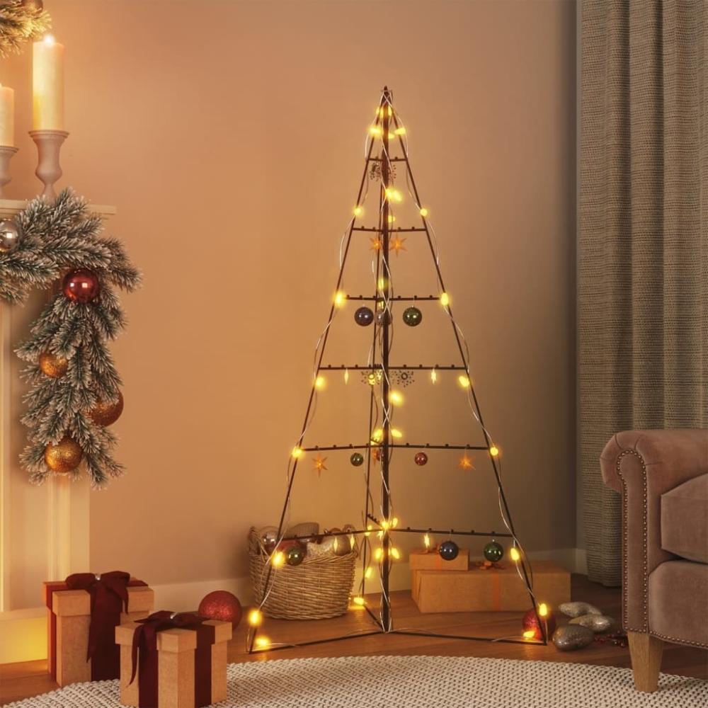 vidaXL Metall-Weihnachtsbaum für Dekorationen Schwarz 140 cm 359601 Bild 1