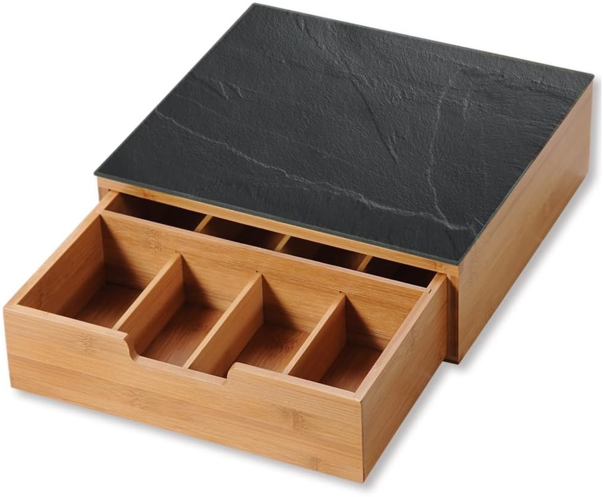 KESPER 58951 Box mit Schublade und 8 Fächern / Kaffeekapsel-Box / Teebox / Teebeutel Box Bild 1