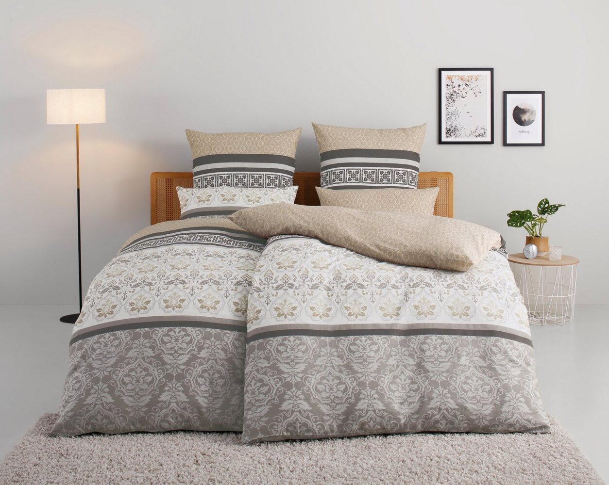 Home affaire Bettwäsche Cremona, Polycotton recycelt, romantische Bettwäsche in verschiedenen Qualitäten, ab Gr. 135x200 cm Bild 1