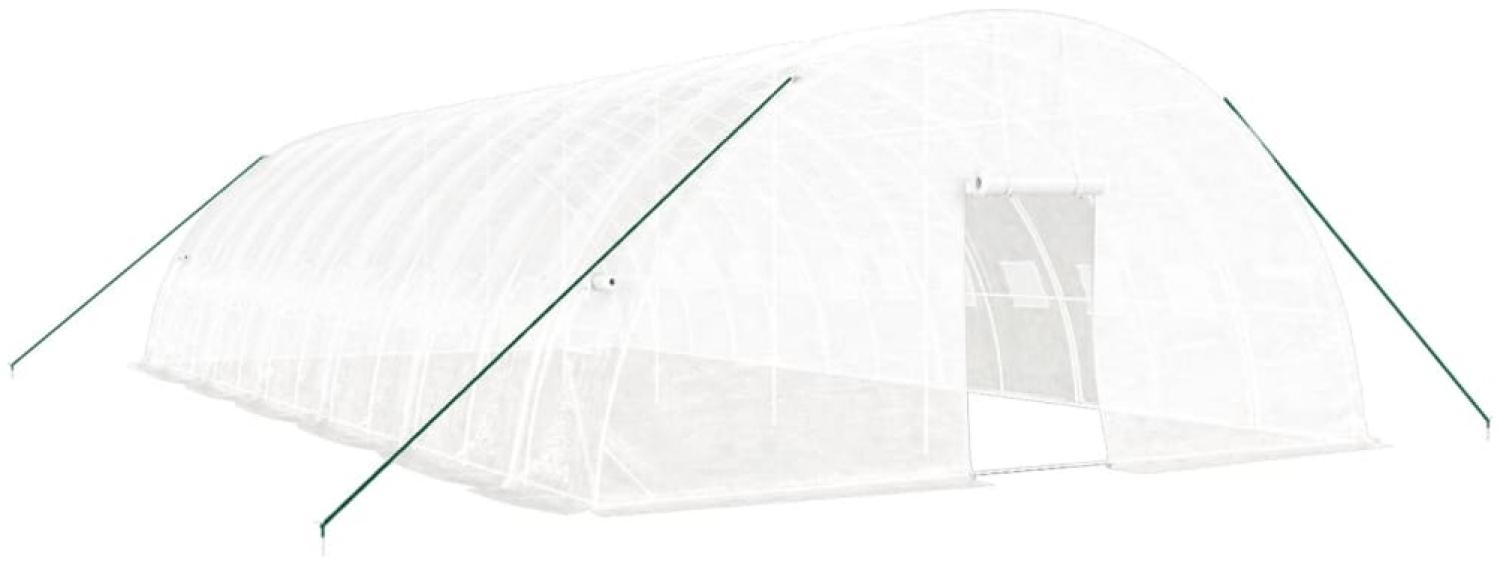 vidaXL Gewächshaus mit Stahlrahmen Weiß 72 m² 12x6x2,85 m 3188120 Bild 1