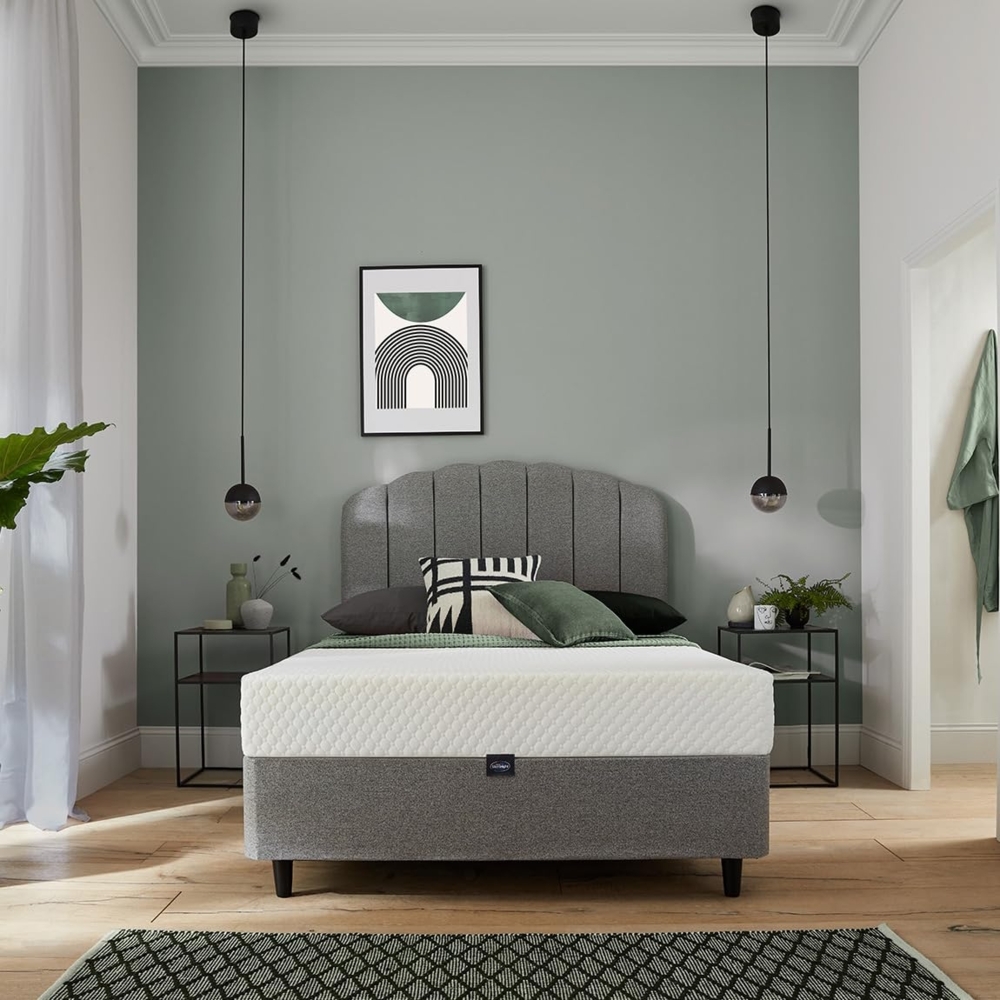 Silentnight Matratze aus viskoelastischem Schaumstoff, 7 Zonen, hergestellt in Großbritannien 7-Zonen-Stützmatratze. UK King weiß Bild 1