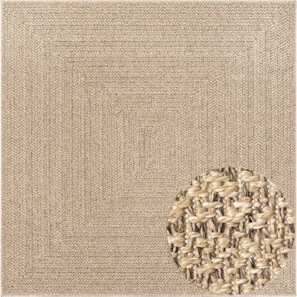 vidaXL Teppich ZIZUR 240x240 cm Jute-Optik Indoor und Outdoor 4006156 Bild 1