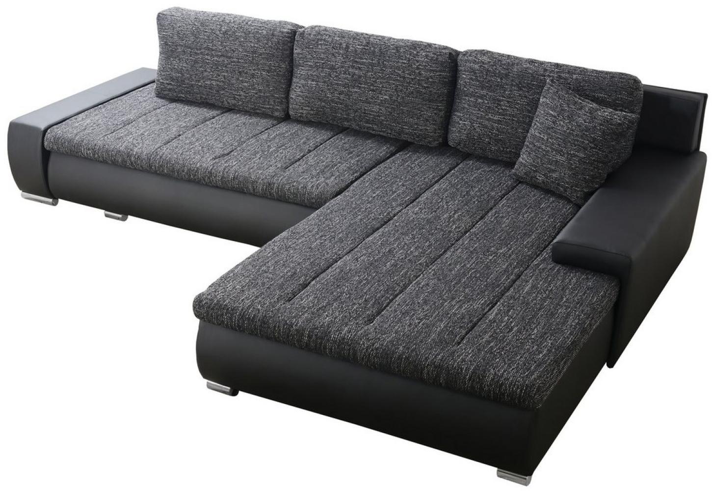 Furnix Ecksofa DARCELLE Polsterecke mit Schlaffunktion Bettkasten Kissen Couch L, 297x85x210cm Bild 1