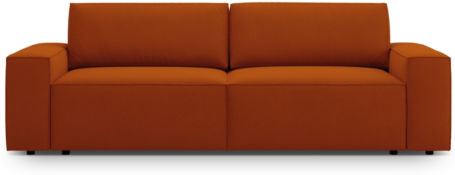 Micadoni Schlafsofa Jodie 3-Sitzer Strukturierter Stoff Terrakotta Bild 1