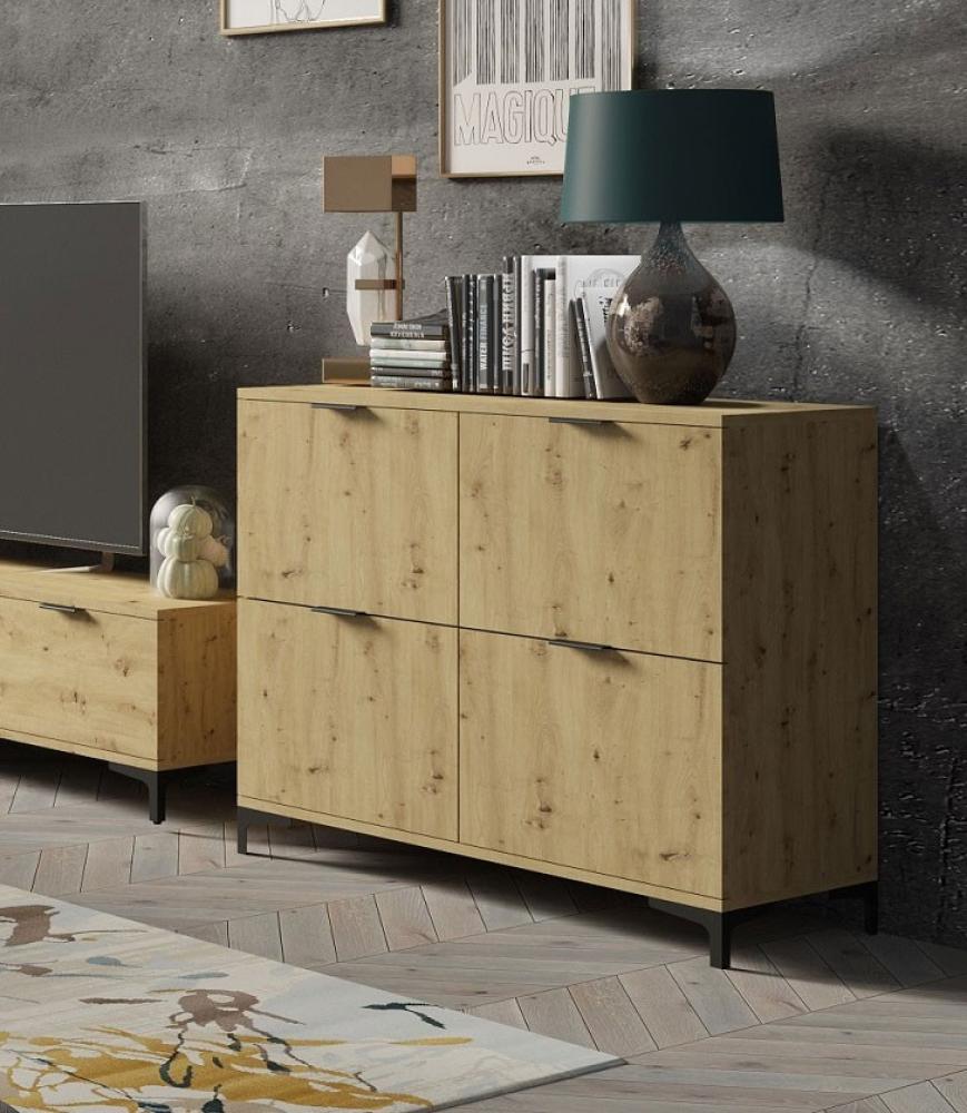 Kommode Lenea Sideboard 100cm Artisan Eiche 4-türig Bild 1