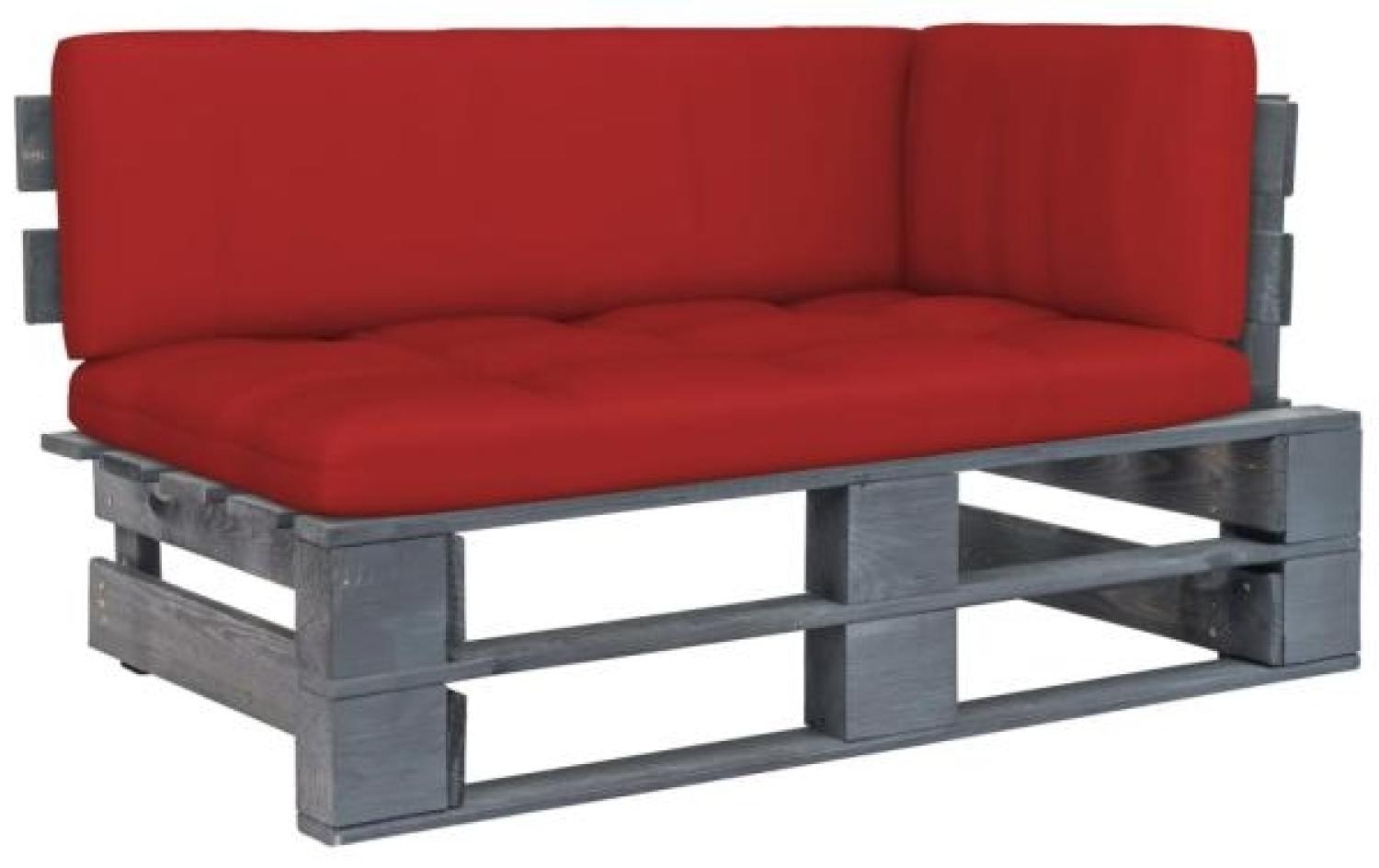 vidaXL Outdoor-Ecksofa Paletten Kiefernholz Imprägniert Grau 3066559 Bild 1