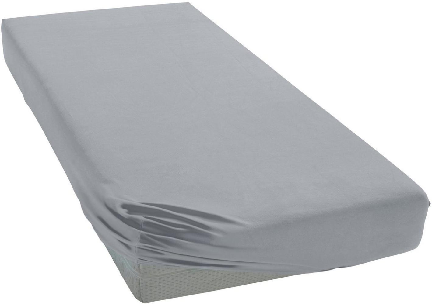 Janine Jersey Elastic Spannbetttuch | 90x190 cm - 100x220 cm | platin Bild 1