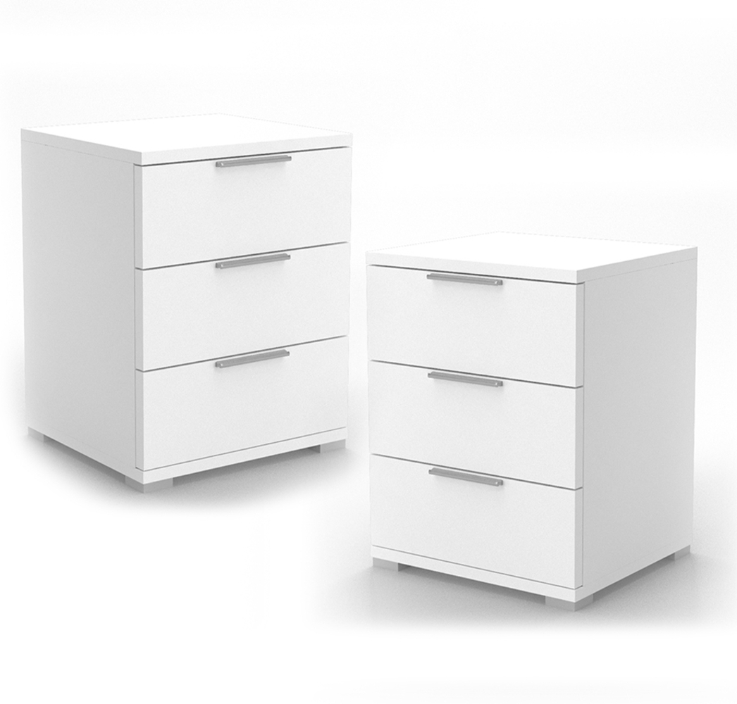 Vicco Nachttisch Weiß 46.2 x 60.5 cm 2er Set, Florenz Bild 1