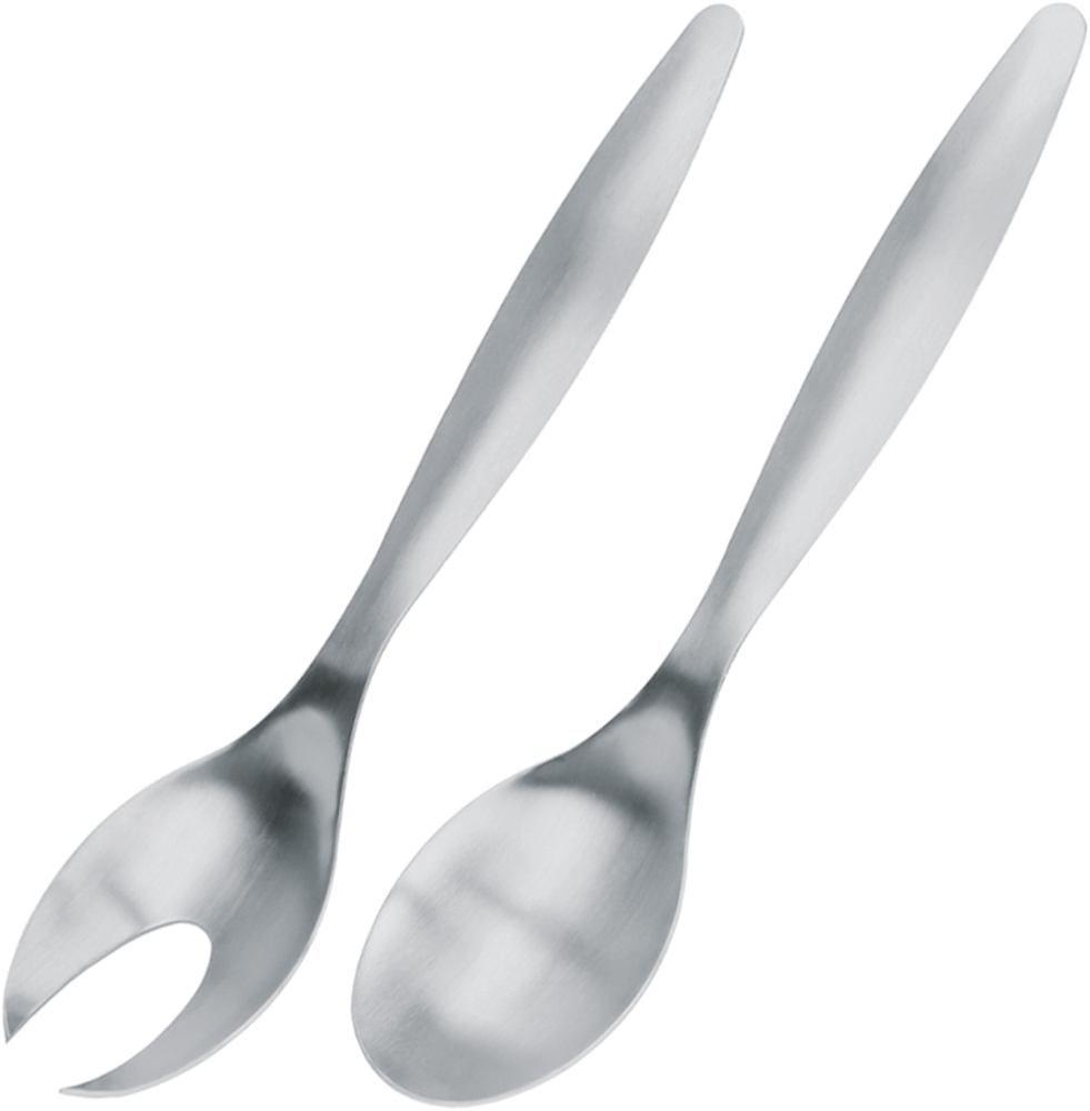 Edelstahl Salatbesteck Servierbesteck Salatgabel Salatgeber Salatzange Bild 1