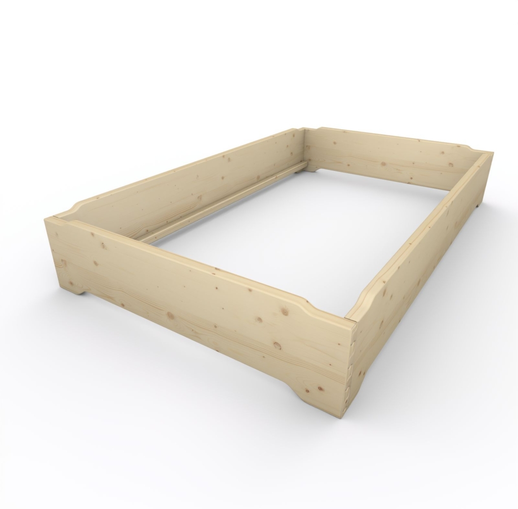 Stapelbett Holzbett (Fichte) "Gäste-Edi" 120 x 200cm 33cm Gästebett Jugendbett Bild 1