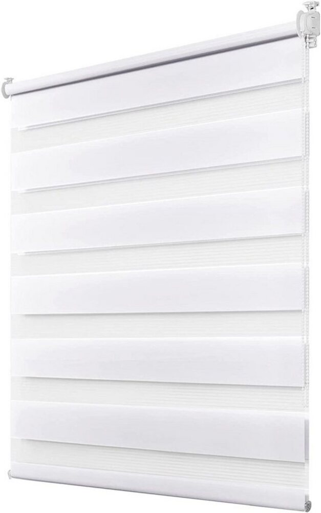 Doppelrollo Fensterrollos Ohne Bohren, Vkele, 130cm/160cm, klemmfix,klemmträger, Sonnenschutz, Lichtdurchlässig und Verdunkelnd. Bild 1