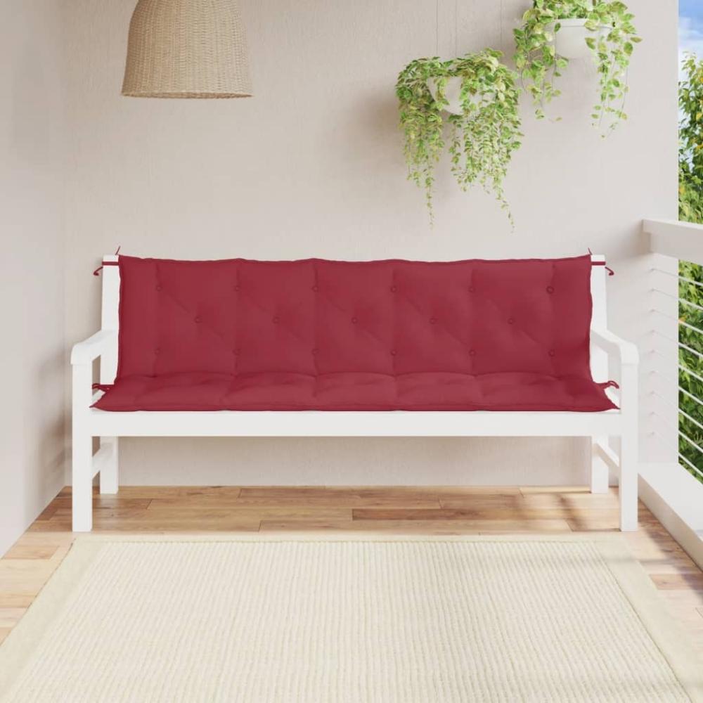 vidaXL Gartenbank-Auflagen 2 Stk. Weinrot 180x50x7 cm Oxford-Gewebe 361725 Bild 1