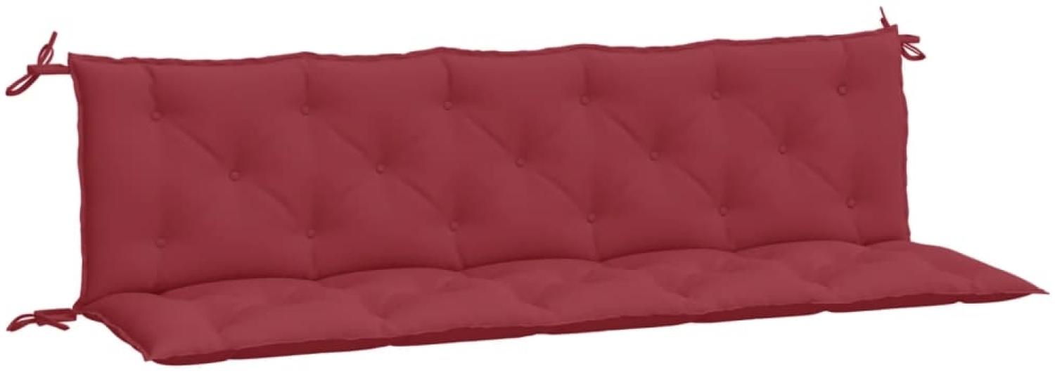 vidaXL Gartenbank-Auflagen 2 Stk. Weinrot 180x50x7 cm Oxford-Gewebe 361725 Bild 1