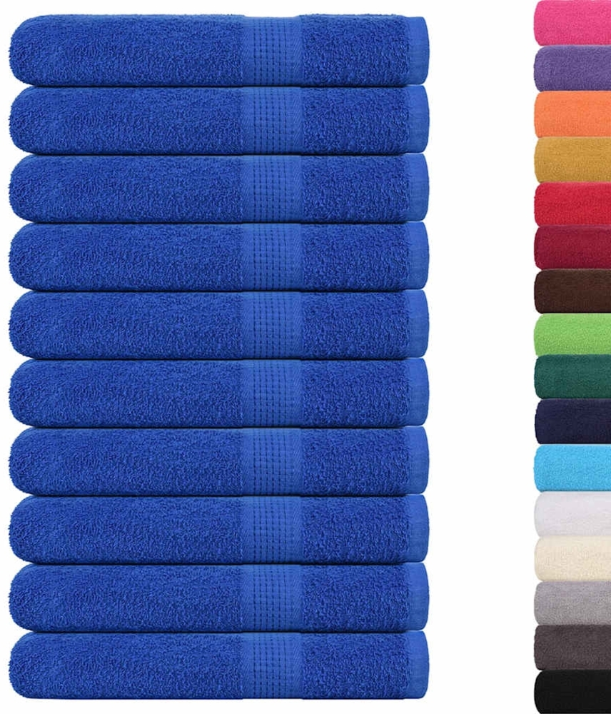 vidaXL Handtücher FROGN 10 Stk. Blau 100x200 cm 360 g/m² 136724 Bild 1