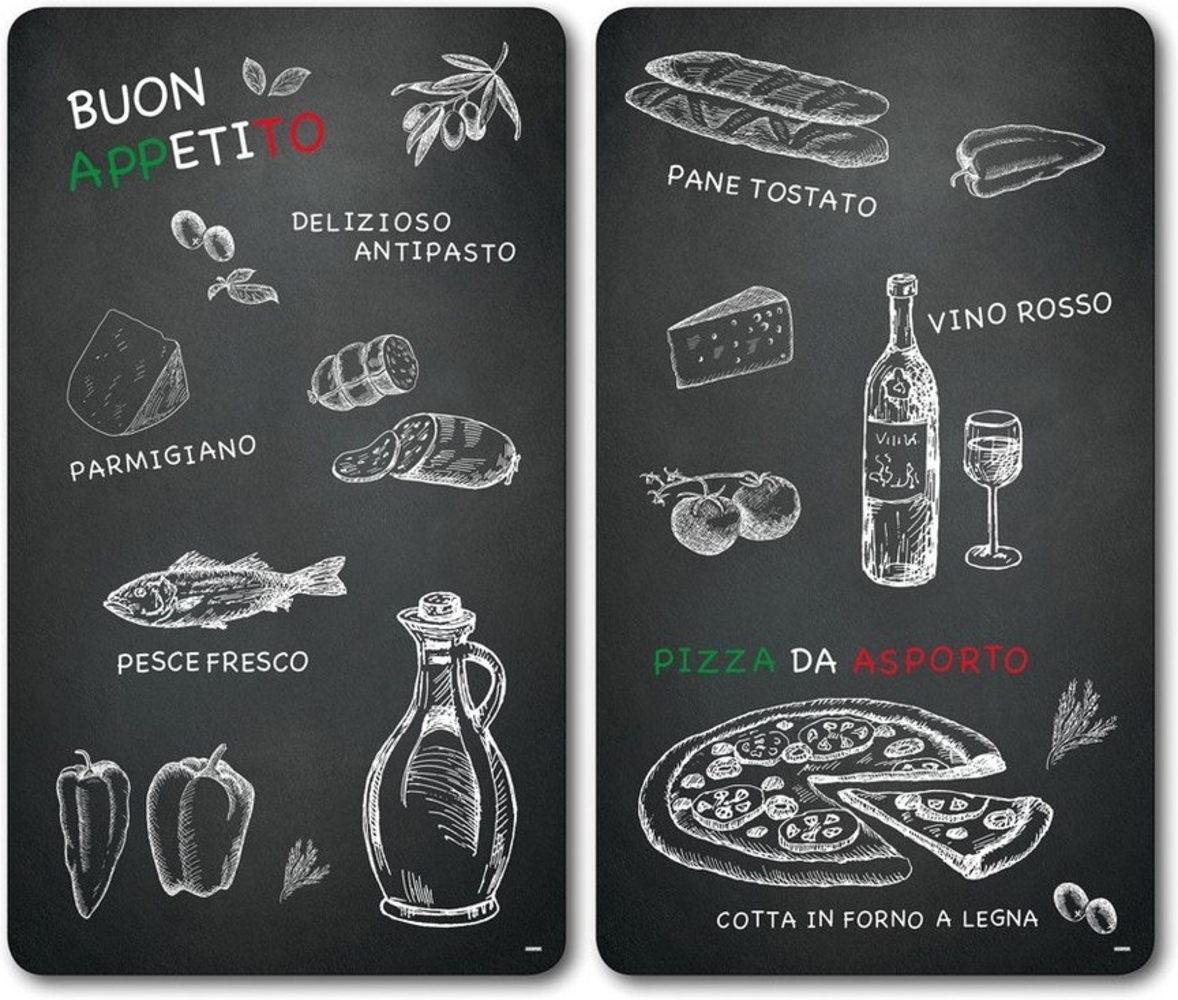 Multi - Glasschneideplatte 2er Set Ristorante / Herdabdeckplatten / Spritzschutz Bild 1
