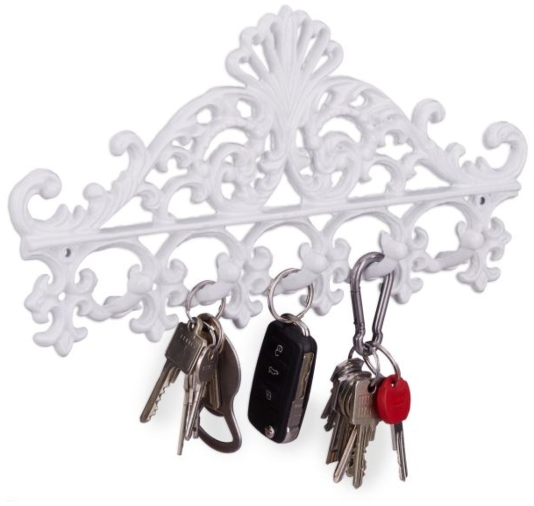 3 x Garderobenleiste Gusseisen weiß 10040724 Bild 1