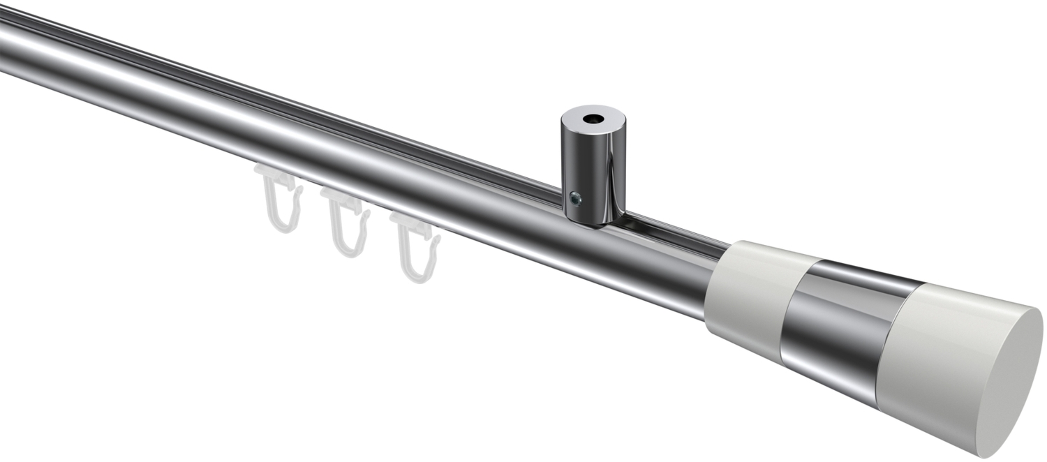 Innenlauf-Gardinenstangen-Set Sonius Tanara 100 cm, 1-läufig, 20 mm Ø Chrom Bild 1