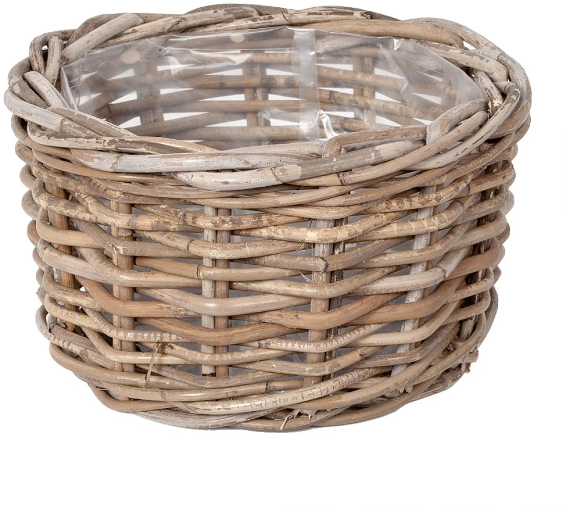 Pflanzkorb VERONA-Rund ca. D30cm Rattan Blumenkasten Blumenkorb Übertopf Bild 1