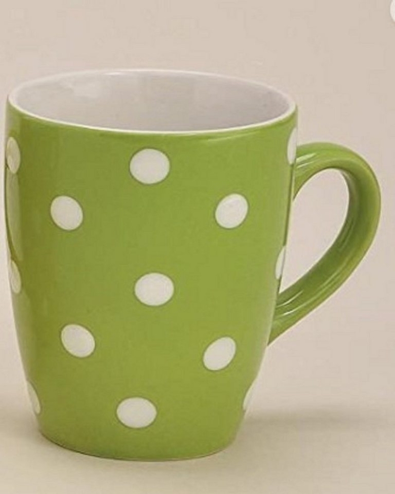 G. Wurm Tasse Tasse Becher Porzellan gepunktet grün Stückpreis, Porzellan Bild 1