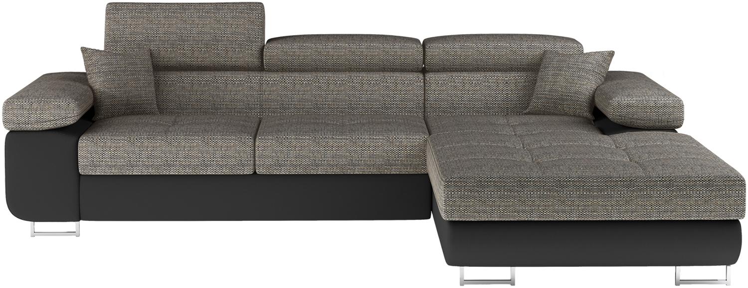 Armando, Ecksofa, Eckcouch, Grau Bild 1