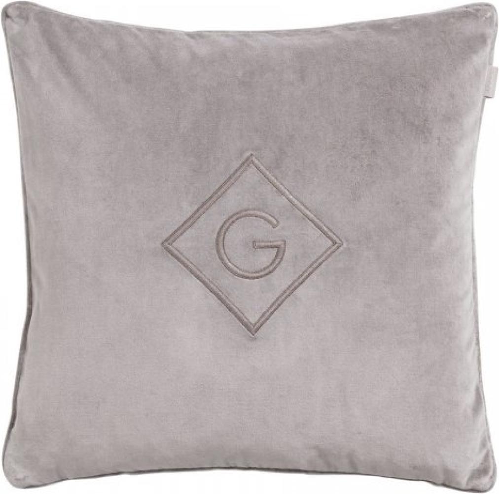 Gant Home Kissenhülle Velvet G Cushion Samt Elephant Grey (50x50cm) 853080301-161 Bild 1