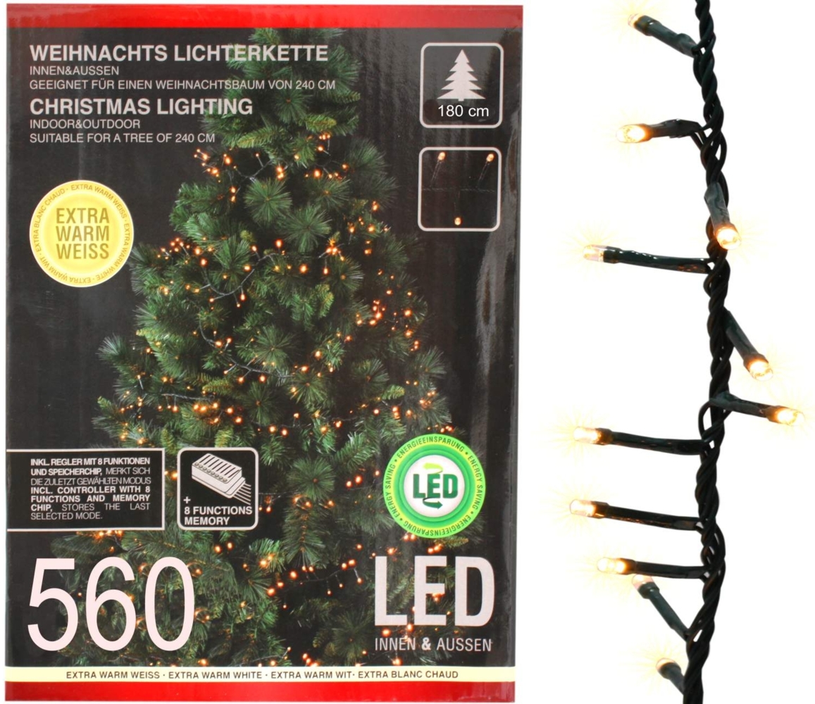 Lichterkette 560 LED 8 Funktionen innen u. außen Beleuchtung Bild 1