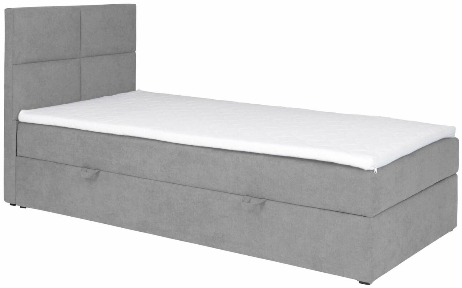 Stylefy Larni Boxspringbett Velours SORO Pastellrosa 70x200 cm Bild 1
