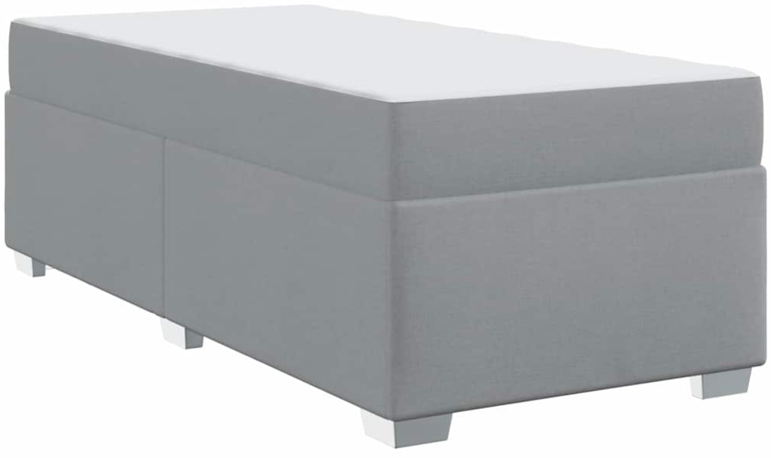 vidaXL Bettrahmen mit Matratze Hellgrau 90 x 200 cm Stoff 3399159 Bild 1