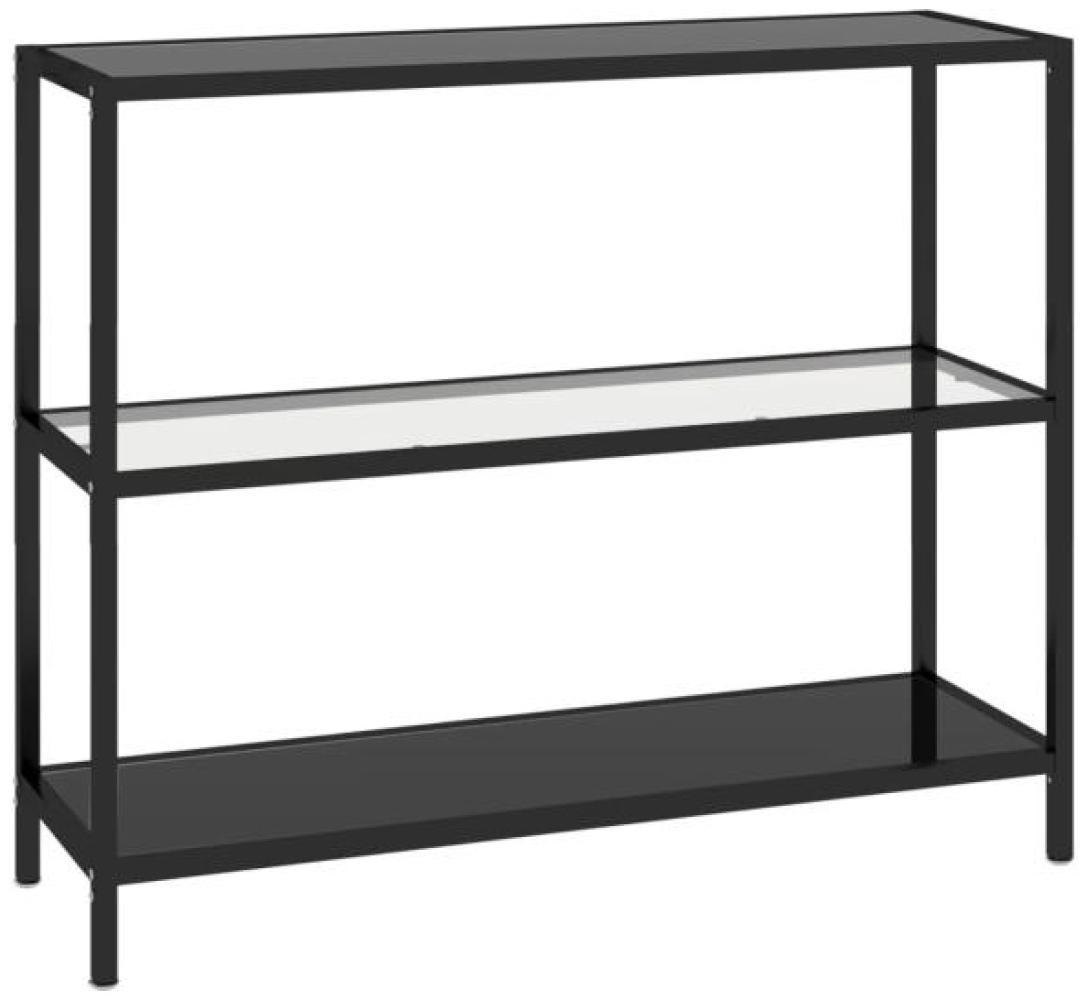 vidaXL Regal Transparent und Schwarz 100x36x90 cm Gehärtetes Glas 331630 Bild 1