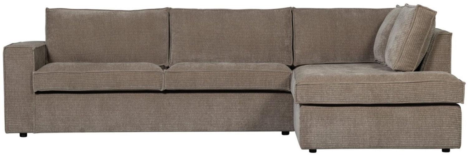 Ecksofa Hajo mit Cordbezug Rechts, Taupe Bild 1