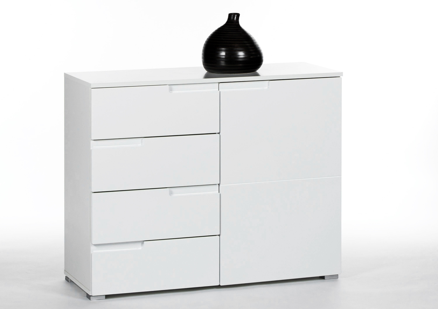 Kommode Spirit 5 / Spice 5 , Holzwerkstoff , Weiß , 100 x 80 x 40 cm Bild 1