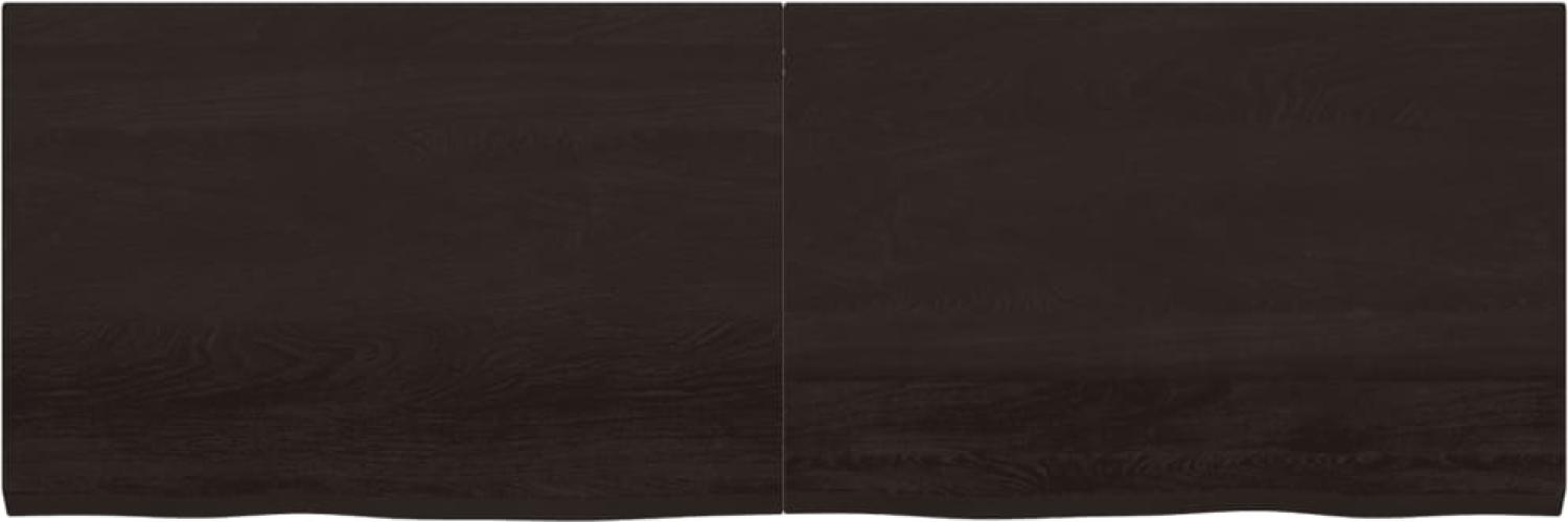 vidaXL Wandregal Dunkelbraun 180x60x(2-4)cm Massivholz Eiche Behandelt 363842 Bild 1