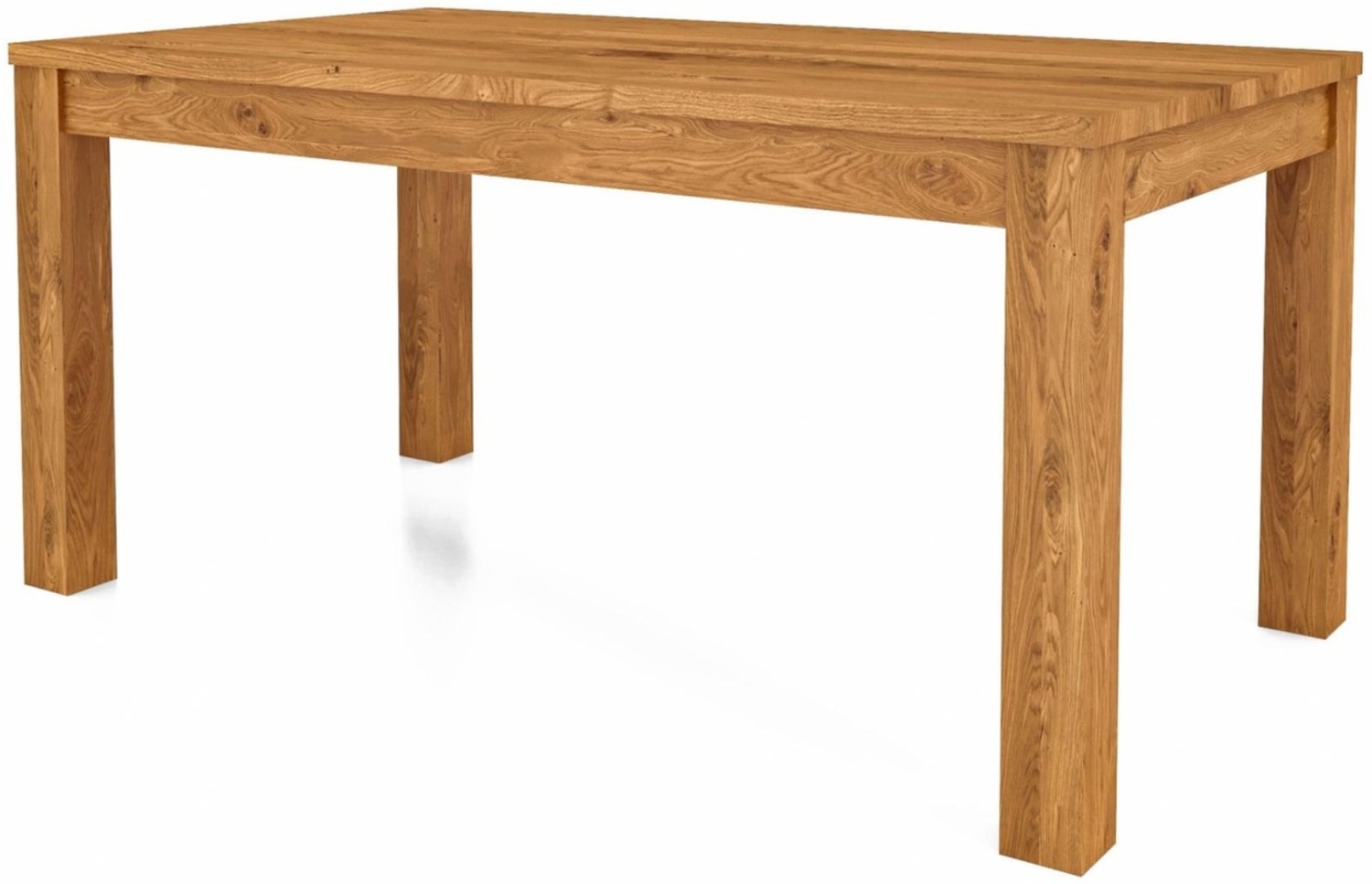 Esstisch Bento aus Wildeiche massiv 90x200x77 cm mit Holzbeinen Bild 1