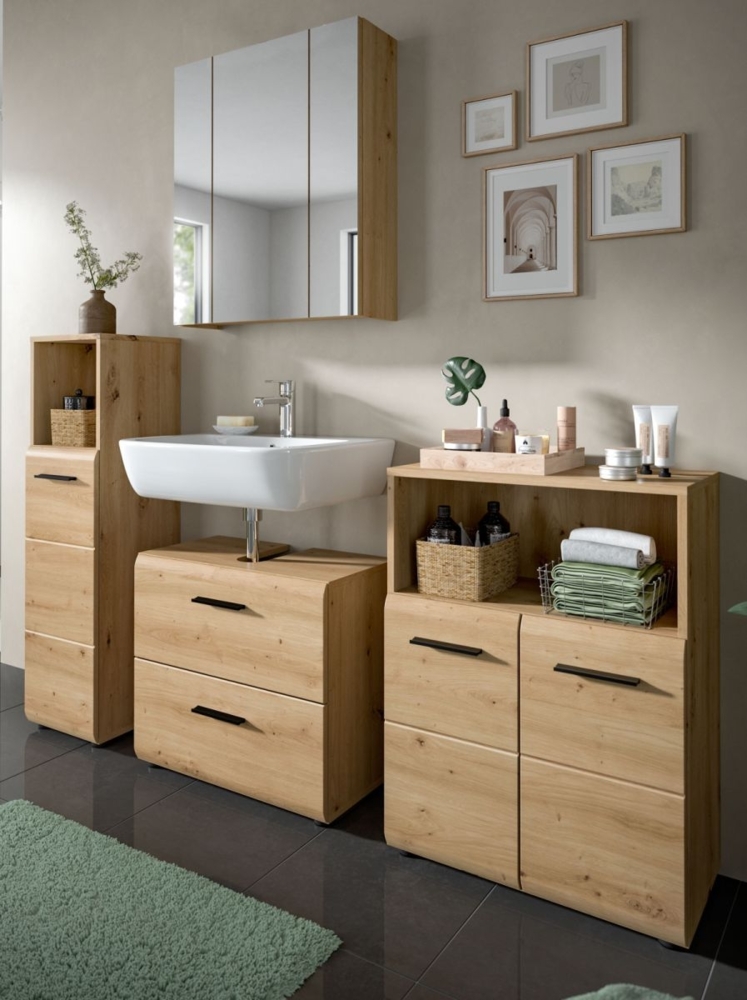 Badmöbel Set Cover in Eiche 4-teilig 180 cm Bild 1