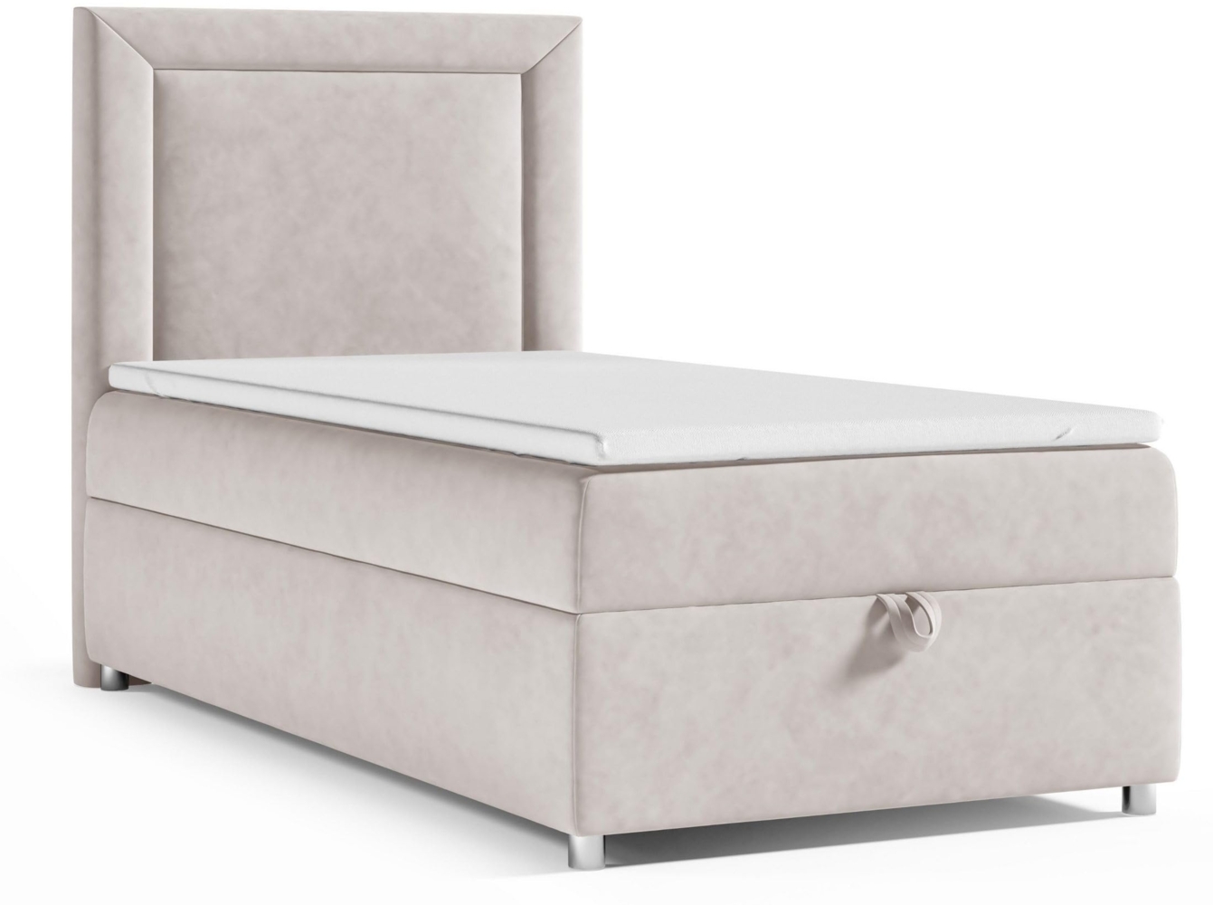 Best for Home Boxspringbett K3 SINGLE mit Bettkasten mit Lieferung (Creme 70x200) Bild 1