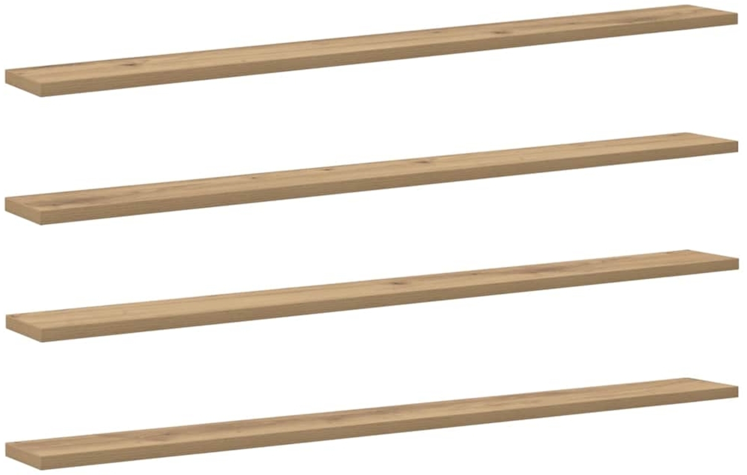 vidaXL Regalbrett 4 pcs Braun 100 x 10 x 1,5 cm Holzwerkstoff 875064 Bild 1