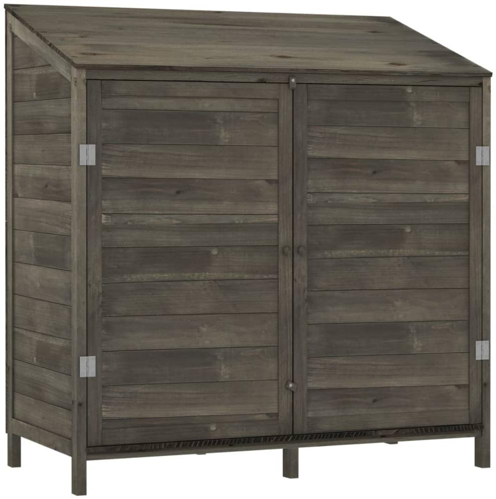 vidaXL Gerätehaus Anthrazit 102x52x112 cm Massivholz Tanne 152184 Bild 1
