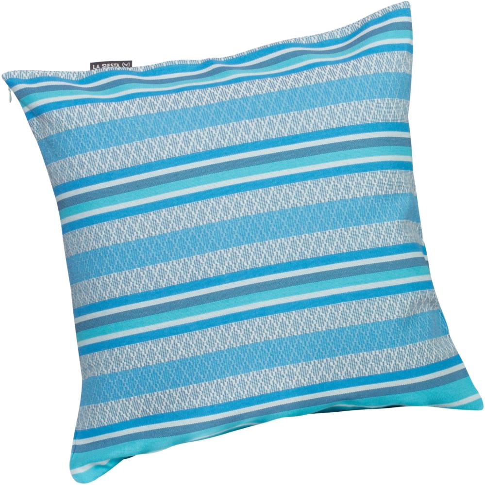 La Siesta Kissenbezug Cariño 50x50 cm Bio-Baumwolle 15 Farben zur Auswahl azure Bild 1