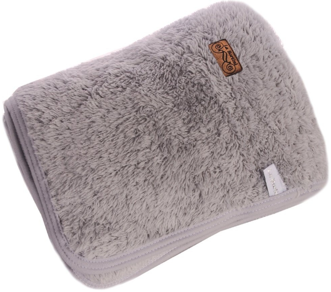 Babydecke Baby Fleece-Decke Decke weiche Kinderwagendecke Kuscheldecke, La Bortini, auf weichem Fleece, in Grau Bild 1