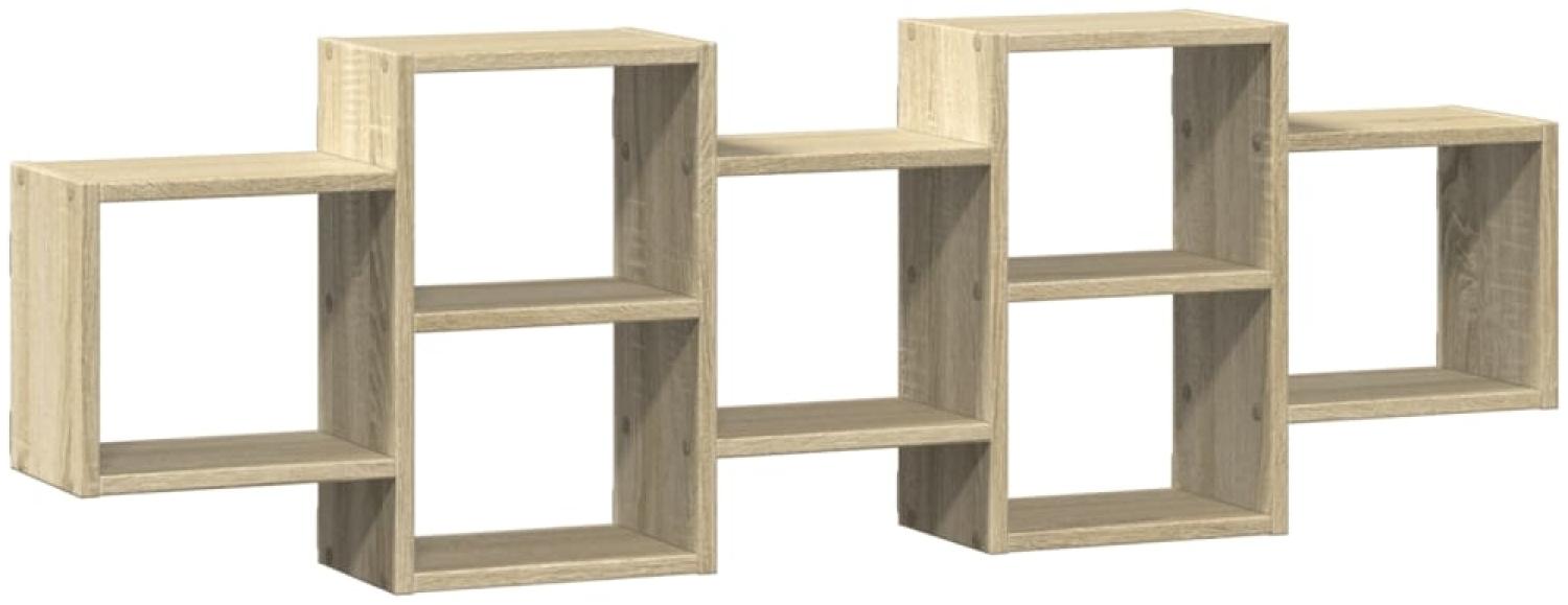 vidaXL Wandregal Sonoma-Eiche 129x18x42 cm Holzwerkstoff 853220 Bild 1