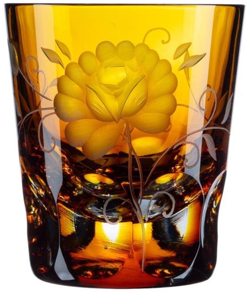 Becher Kristall Rose amber (8,5cm) Bild 1