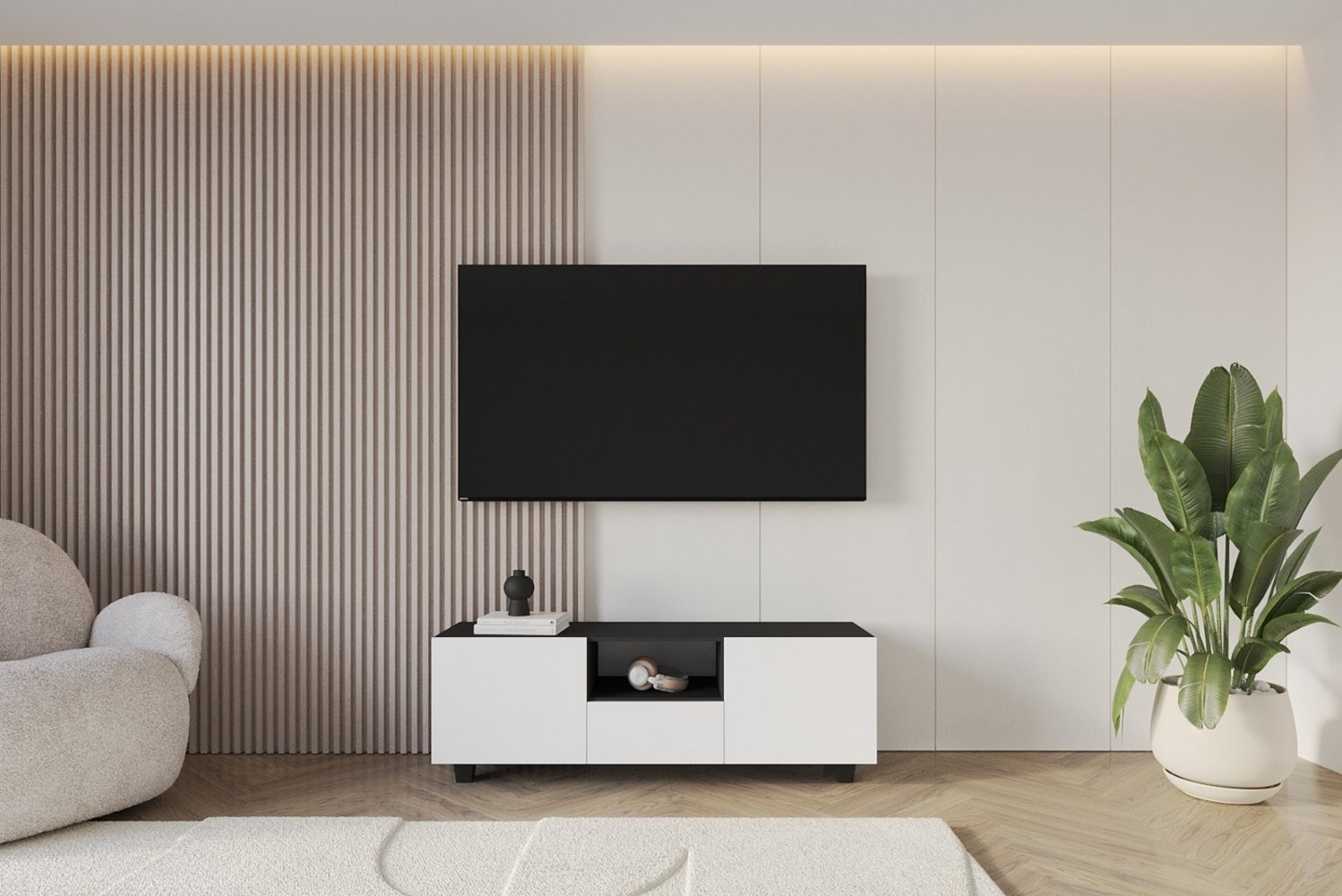 ALTDECOR Lowboard ELIO (1 St, TV-Schrank, TV Möbel, TV Cabinet, Fernsehtisch bodenstehend 140cm), Fernseher schrank, TV Kommode, TV Tisch, TV Sideboard, TV Boar Bild 1