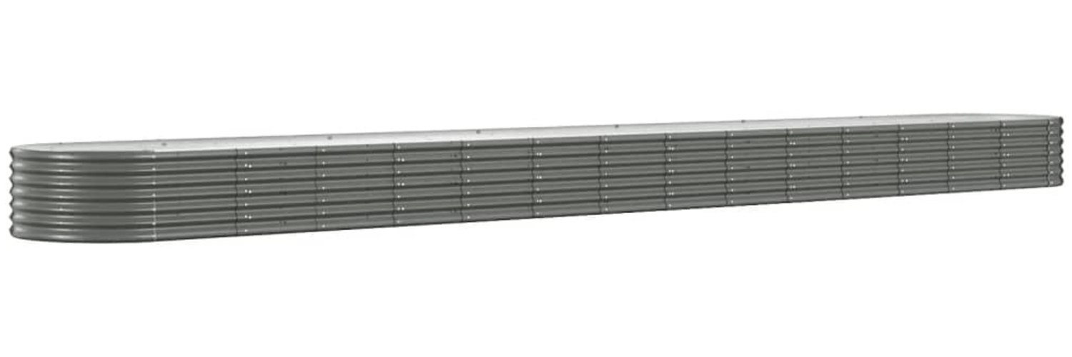 vidaXL Hochbeet Verzinkter Stahl 620x80x36 cm Grau 318944 Bild 1