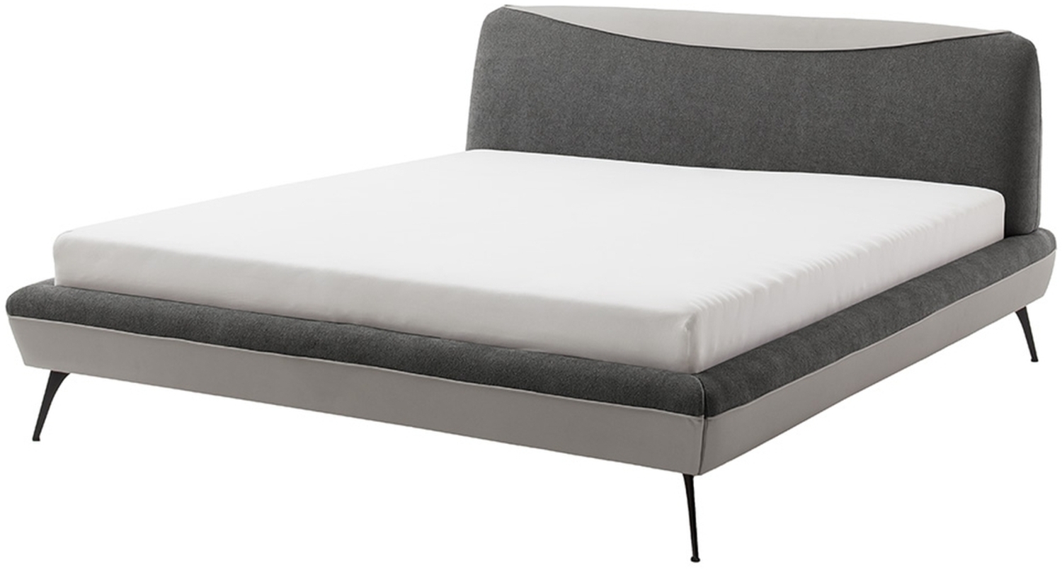 Polsterbett >Pangani< 140x200 in Graphite / Hellgrau - Stellmaß 160x98x232 (BxHxT) Bild 1