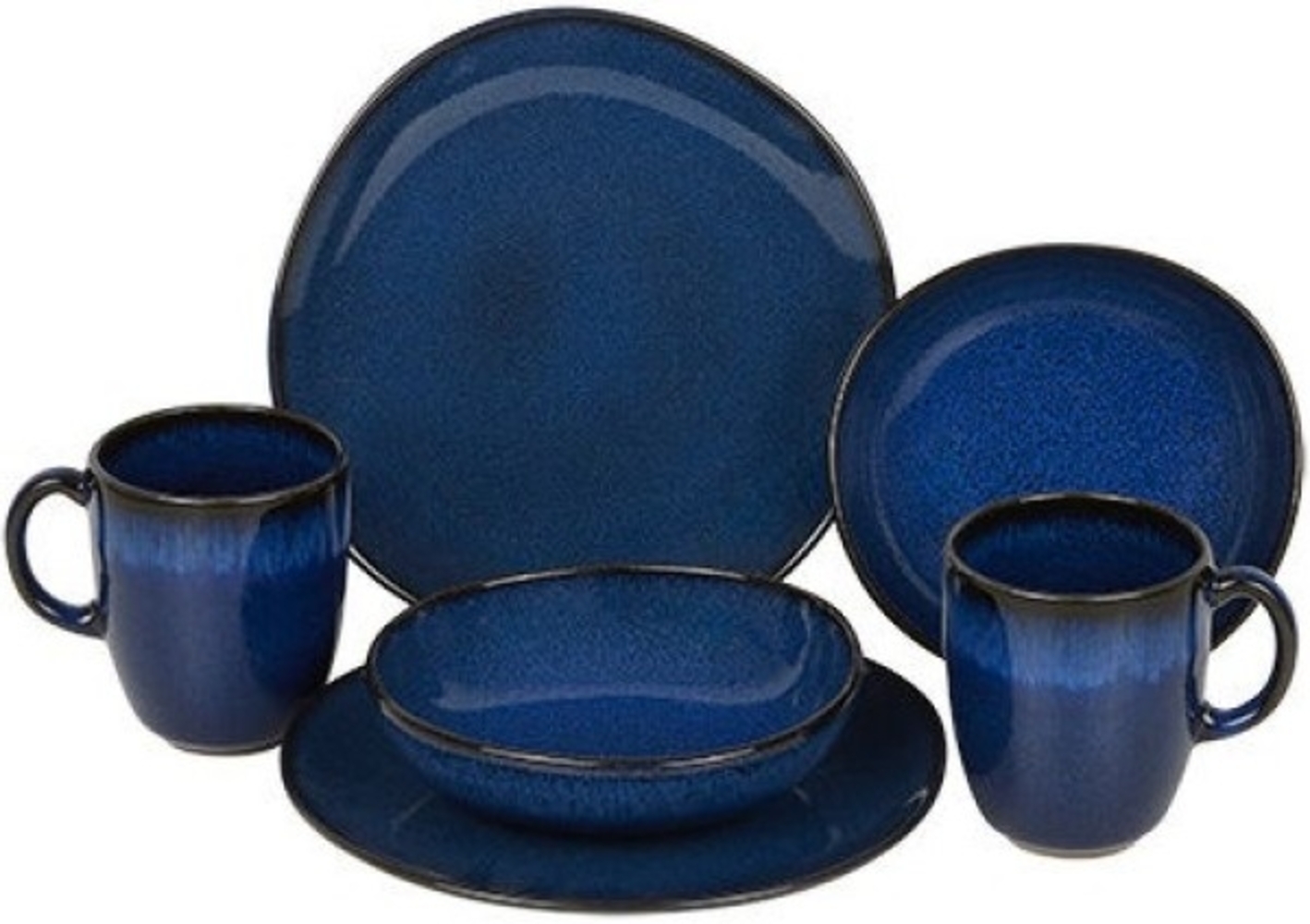 like. by Villeroy & Boch Lave bleu Frühstücks-Set für 2 Personen / 6 Teile Bild 1