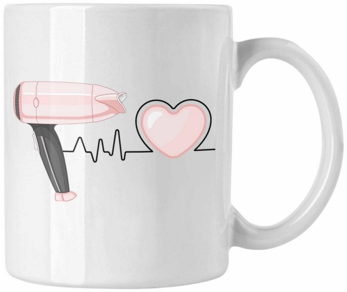 Trendation Tasse Trendation - Friseur Tasse Geschenk Friseurin Geschenkidee Herzschlag Bild 1