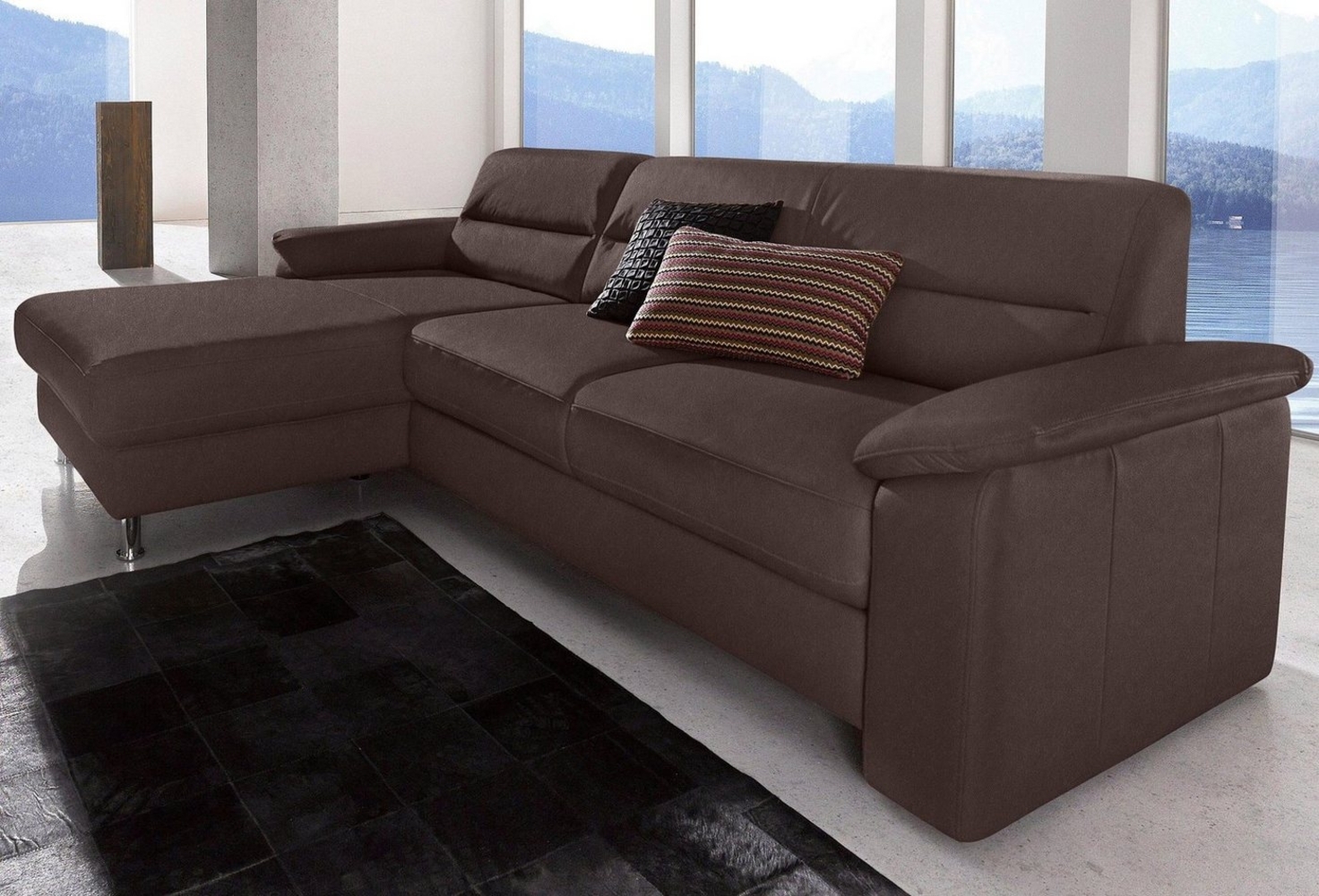 sit&more Ecksofa Ascara L-Form, inklusive Boxspring/Federkern-Polsterung, wahlweise mit Bettfunktion Bild 1