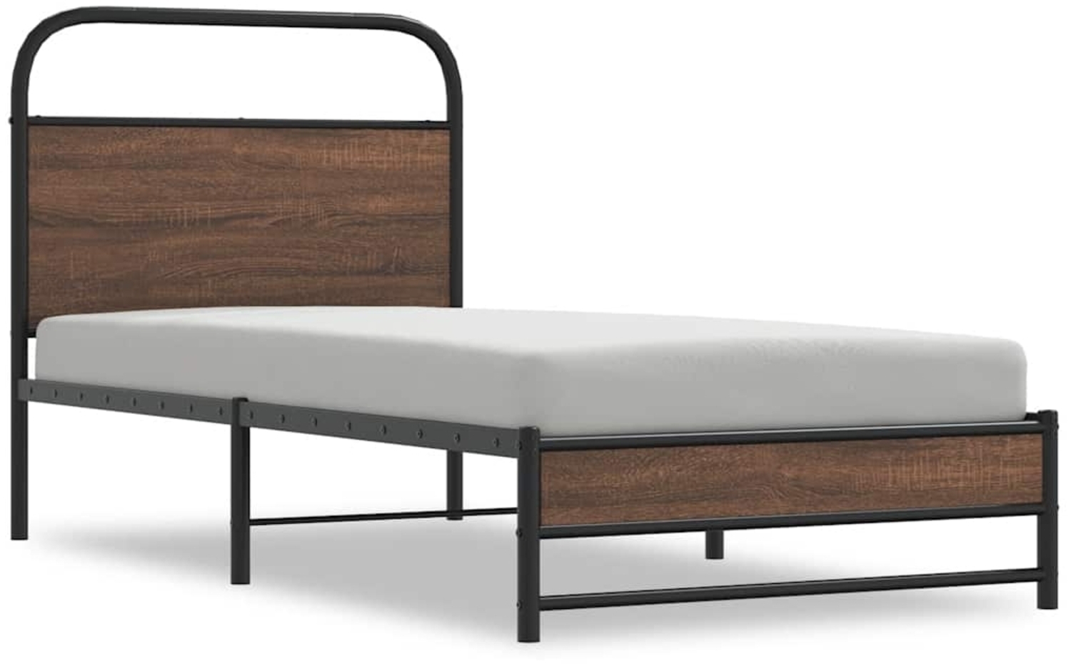 vidaXL Bettgestell ohne Matratze 90x200 cm Braun Eichen-Optik 4100475 Bild 1